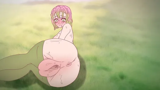 Mitsuri séduit avec son énorme chatte ! Porn demon slayer Hentai (dessin animé 2D) anime
