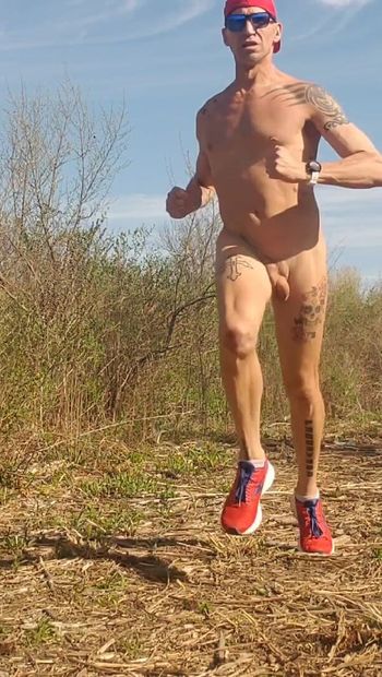 Enjoying the spring weather with a naked run!