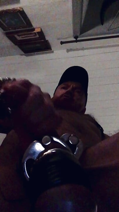 Cock and balls taken vigorously