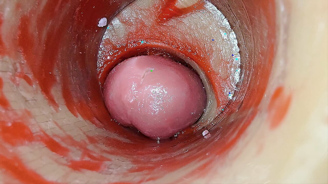 Kamera Unutar Duboke Pičke Snima Predoziranje Ejakulacija Sperme Asmr