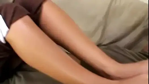 Nasty Latina young slut takes a mature cock