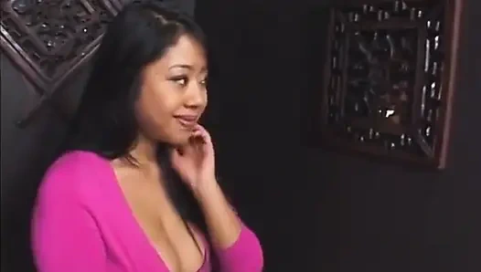 Big Boobed Asian Whore Gets a Facial After Gloryhole Blowjob