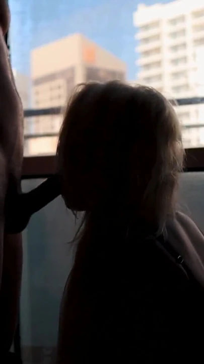 Unforgettable moment from "Roommate FUCKED in front of the balcony - EVERYONE could see!"