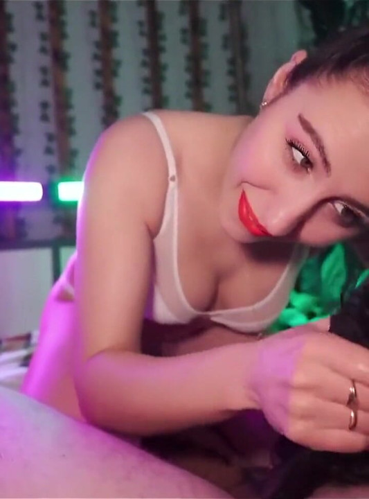 Pov eye contact hairjob e hard cumshot