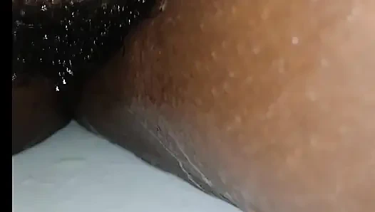 Thick mommy cant help rubbing her pussy and squirtin