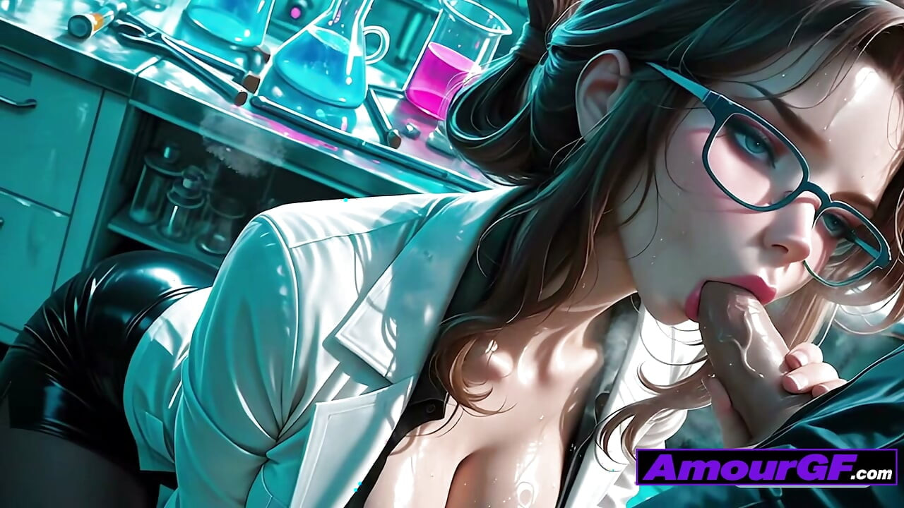 3D Scientist Babe Fucked Hard in Lab, Big Tits Covered in Cum
