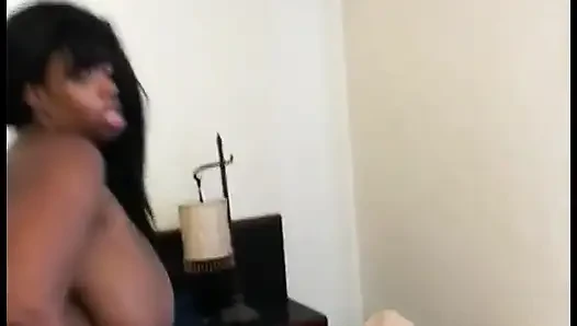 Sexy cock sucking fat black chick takes dick in pussy and gets cumshot