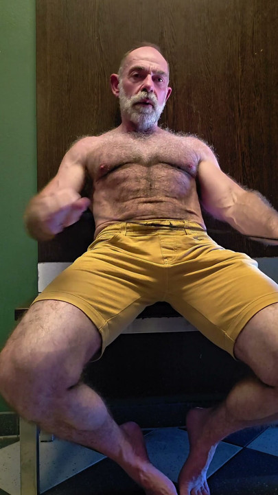 Hairy Bear Undresses