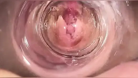 Kamera in vagina, Gebärmutterhals, pOV, creampie