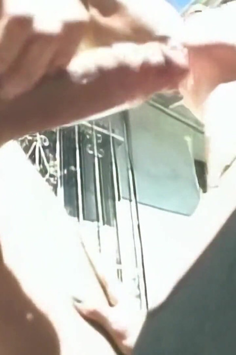 Deepthroat Gagging on Throbbing Cock Poolside