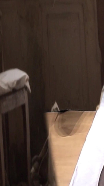 Thrilling moment from "Wednesday Addams is pleased by Thing. cosplay"