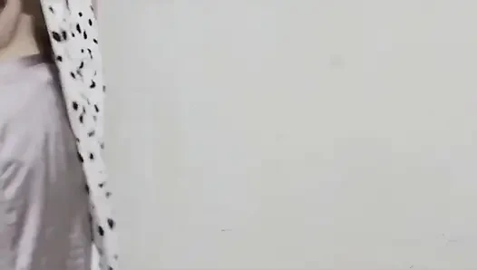 Indonesian Porn Trying on a New Satin Dress While Having Sex