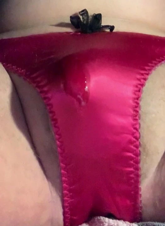 Crossdresser Pink Satin Panties Handsfree Cum