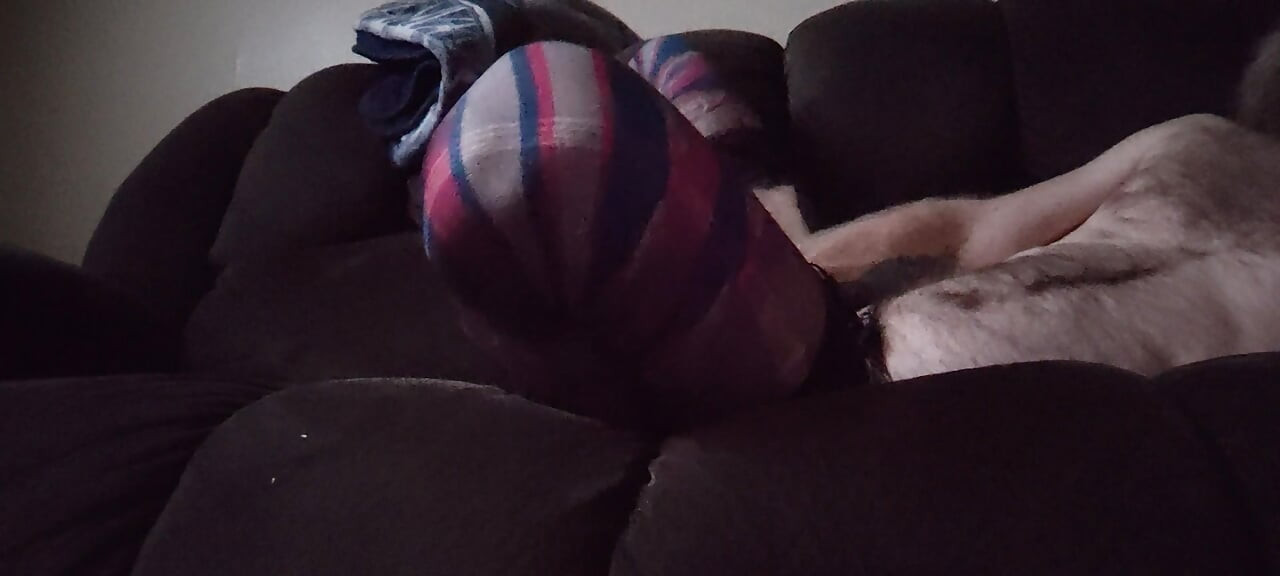 Masturbating and wearing GString