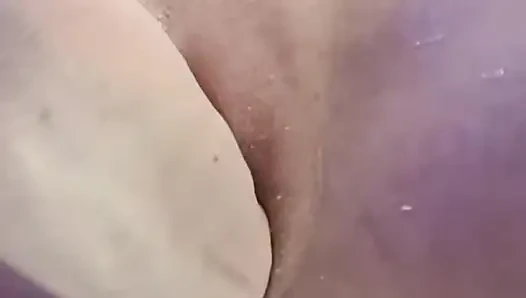 Dirty talking wife squirts three times on video call