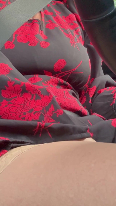Horny sexy mom morning in the car | Clip 1