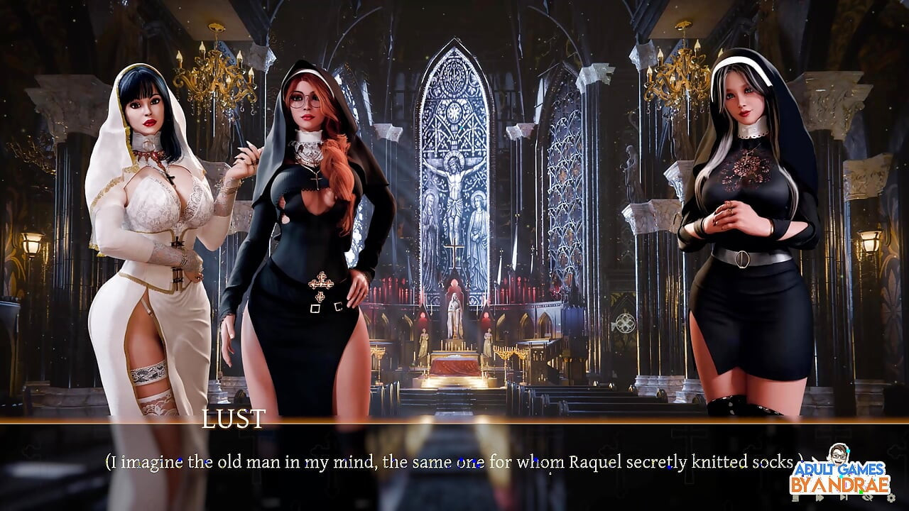 Sisters in Sin Gameplay Part 12 - Lust Performs the Sexual Ritual with Esther in the Library