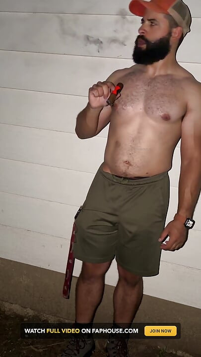 Backyard Cigar, Cum and Piss