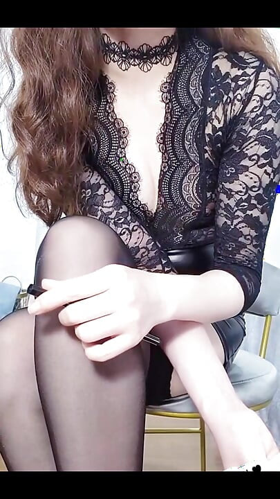 Sexy Stepmom Wearing Black Stockings