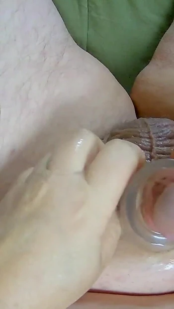 Jaw-dropping moment from "Closeup View Well Lubed Smooth Cock Masturbating With Nice Thick Cum"