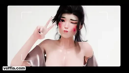 D.Va фотосессия превращается в бурную трах-сессию на XHamster