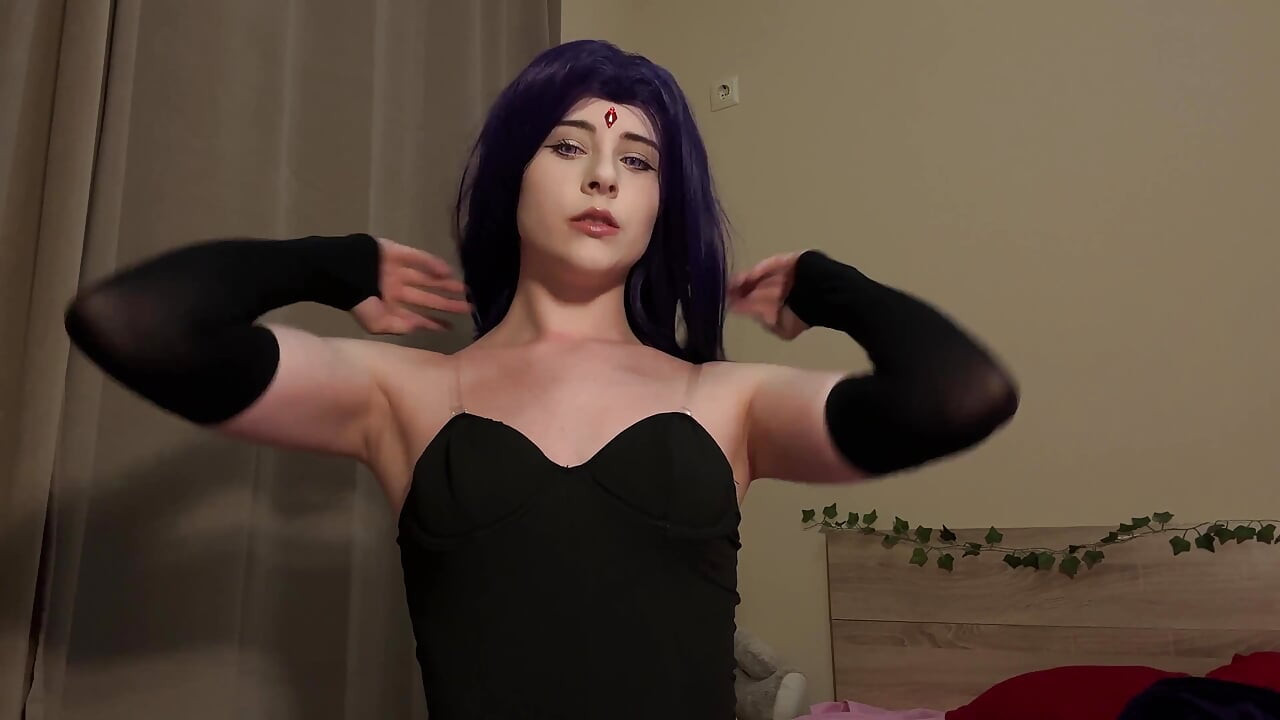 Raven Teen Titans Pixie - dans cu seducție în camera întunecată