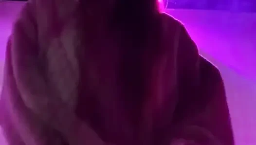 Smoking a Cigarette Outdoor While Wearing Only a Bikini and a Jacket