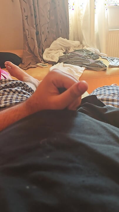 POV solo guy masturbating and torture himself till cum