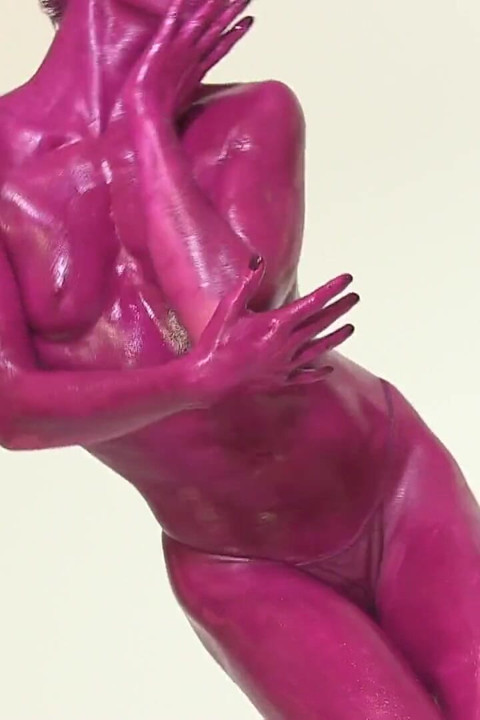 Flexible Exercises with Body Painting
