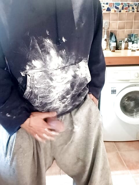 Creamy cum from sweatpants