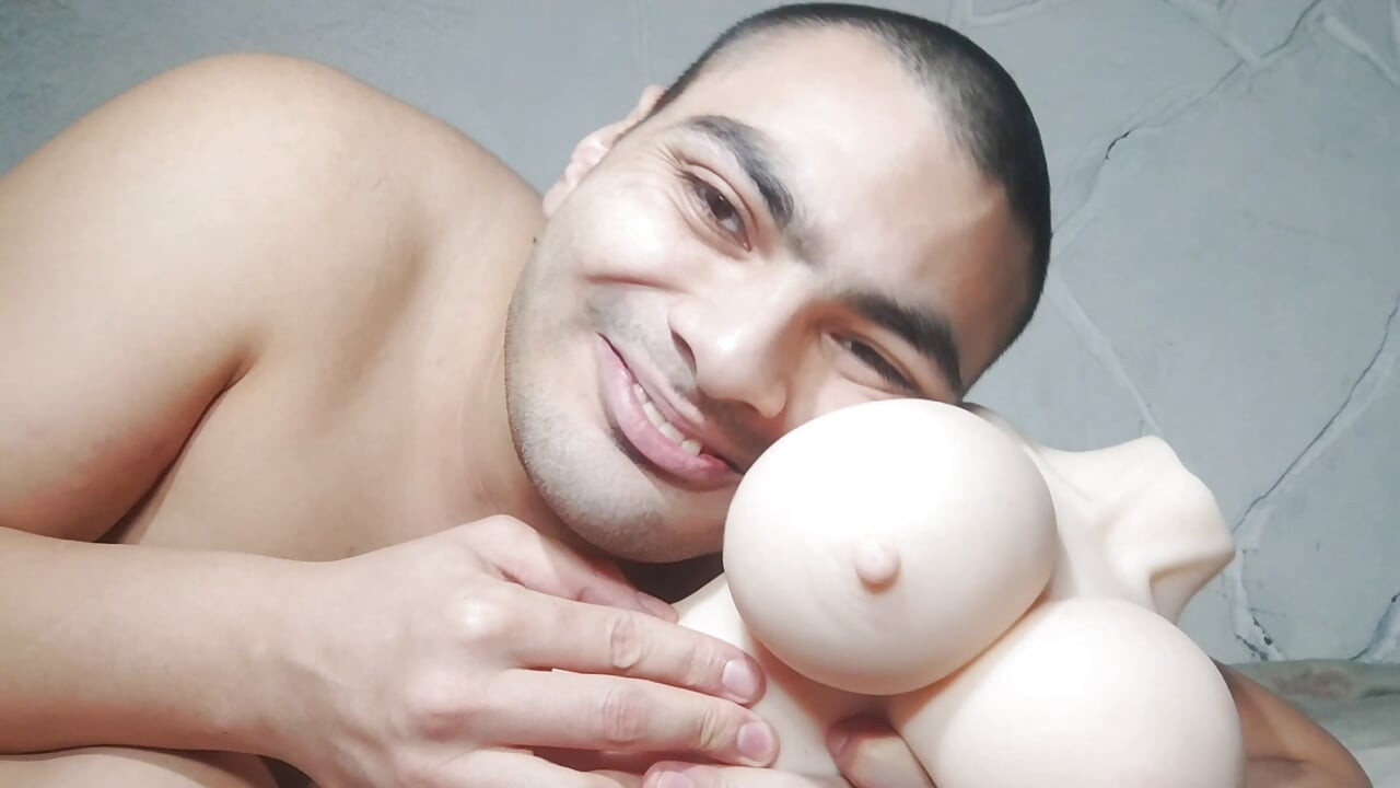 Tits Massage - Sucking Sex Doll's Tits - Big Penis Masturbation