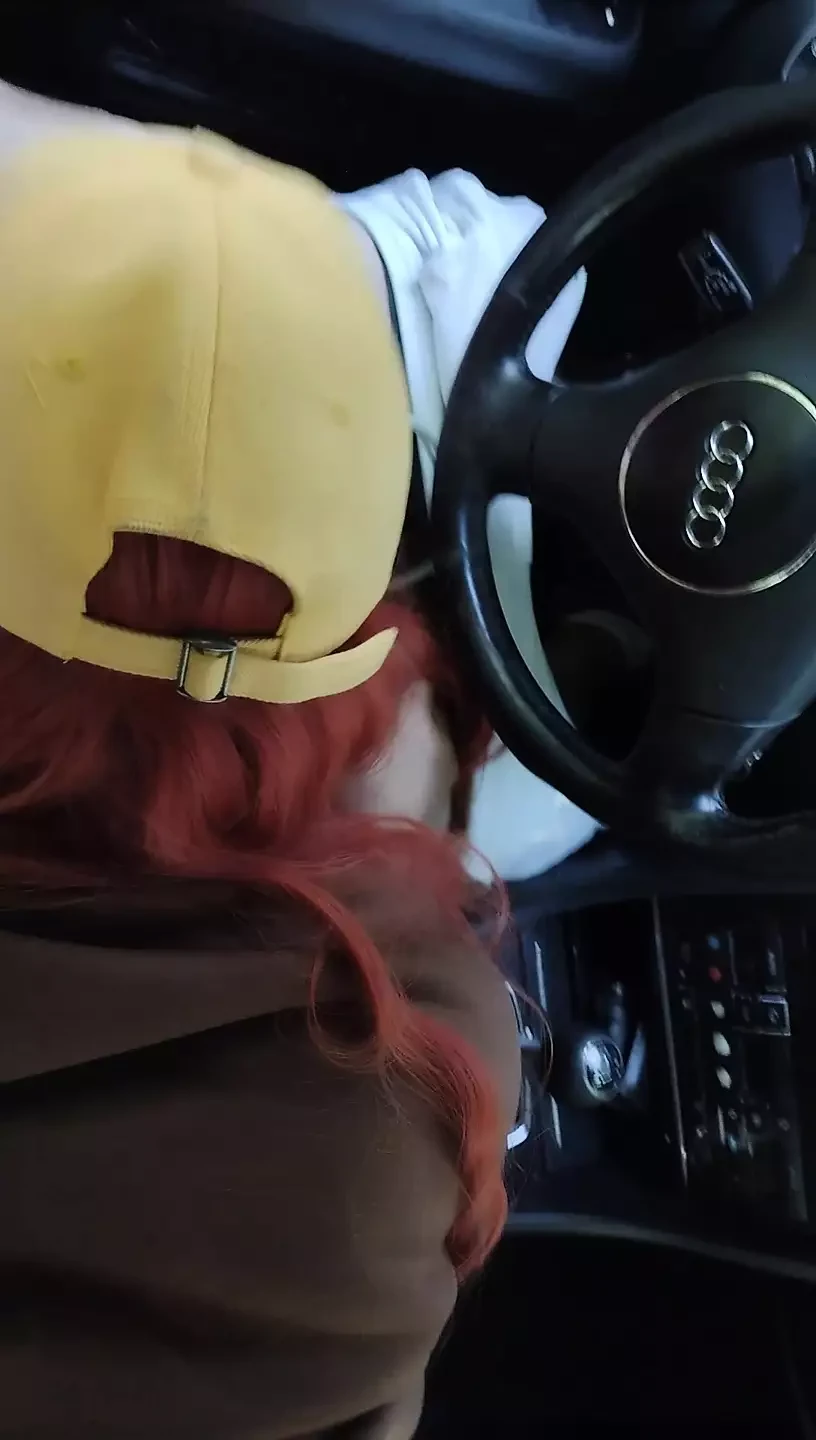 Sucking Uber driver in his car