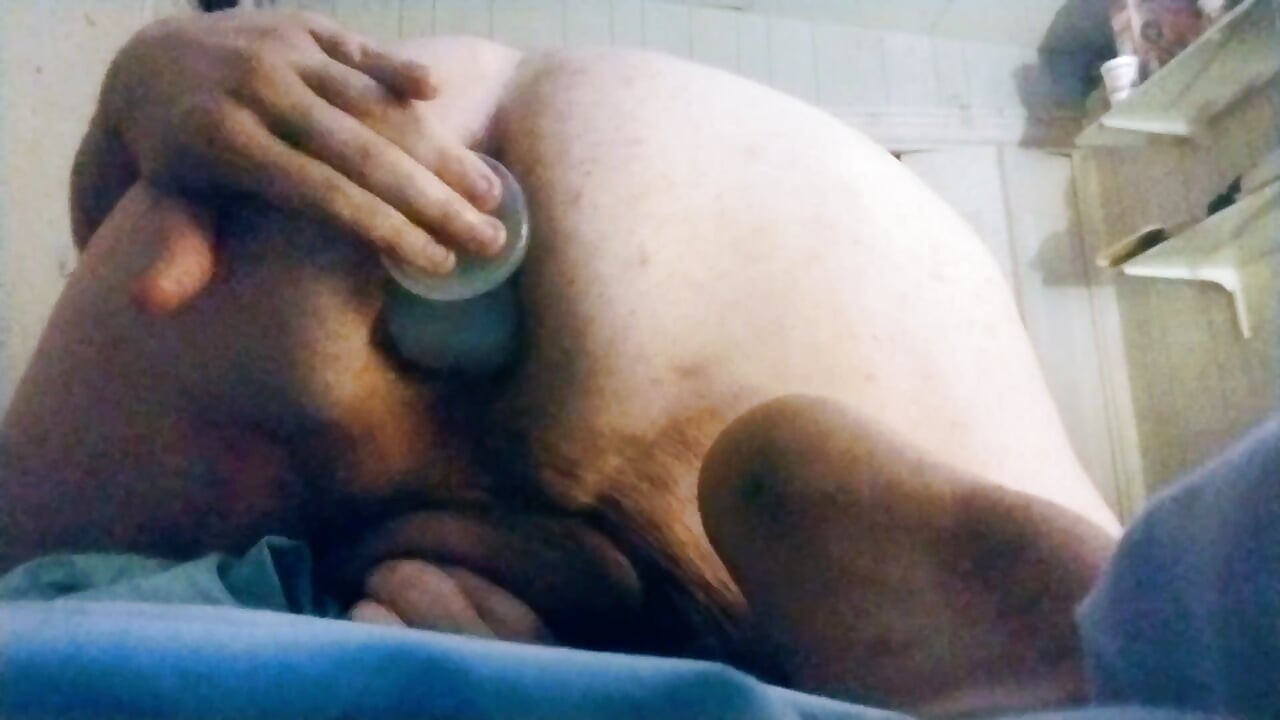 Fat guy dildo cum 2