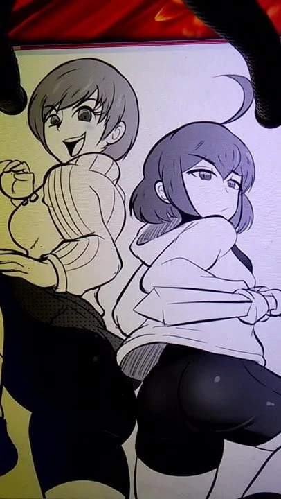 Cum Tribute - Chie and Linne (Persona and Under Night)