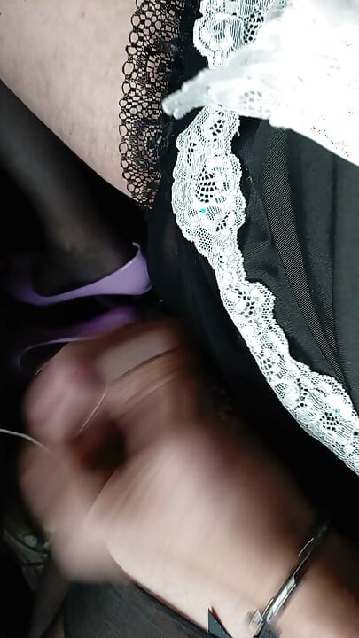 Playing in sheer panties