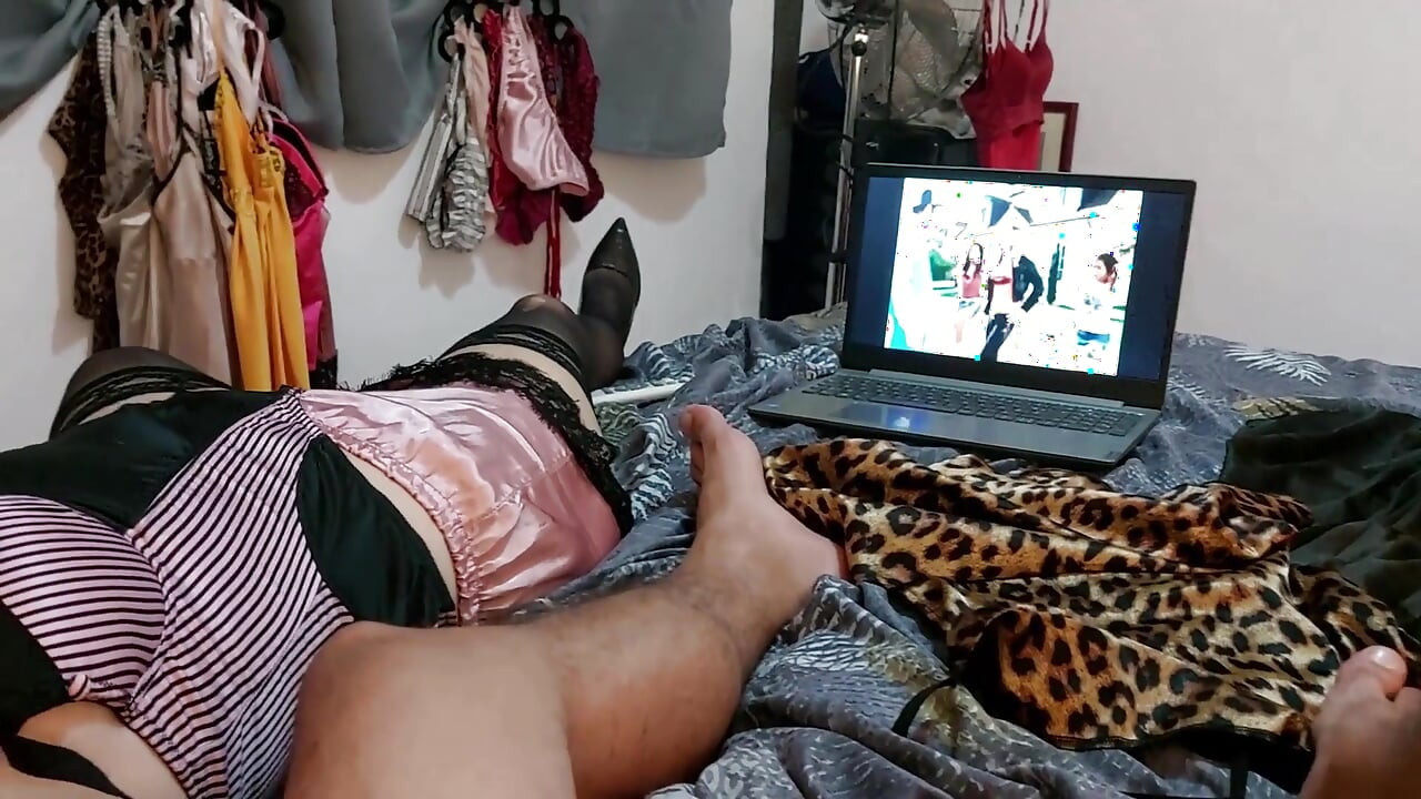 913 - French Blonde Slut Fuck Doggystyle, Ass to Mouth, POV, Satin Lingerie, Heels