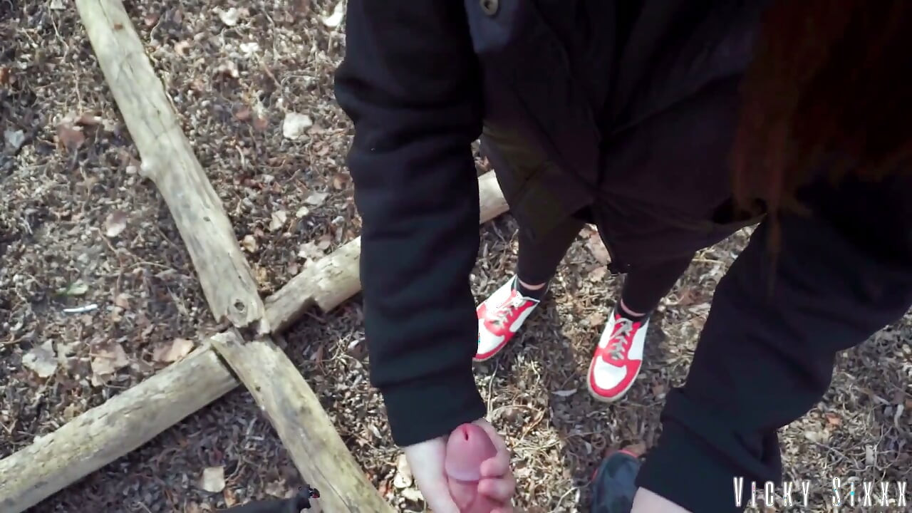 Spring Vacuum Blowjob in Public Park  Cum Swallow Outdoors