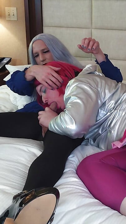 Gorgeous Femboy Goddess Gets Blowjob From Trans Kelsey Masters - Compilation 2