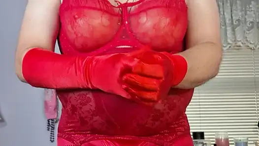Satin and fur birthday present!