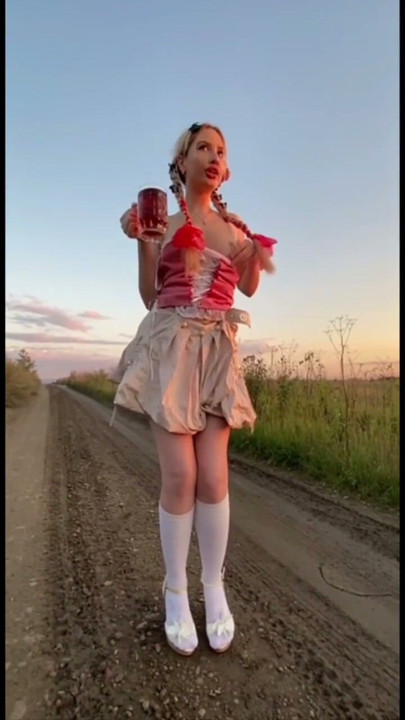 Sexy teen Elza Kom dance Oktoberfest | Clip 2