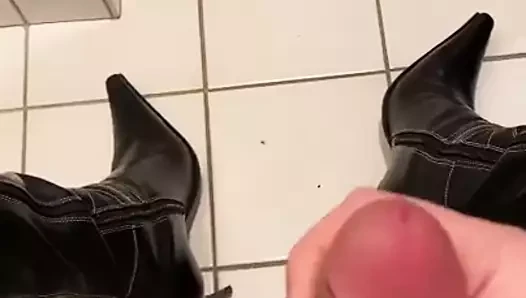 Boots and leggings tease