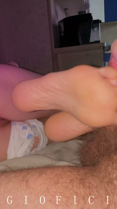 EXTREME CLOSE UP: The most sensitive blow job with young 18 years old girl and foot job as a bonus | Clip 1
