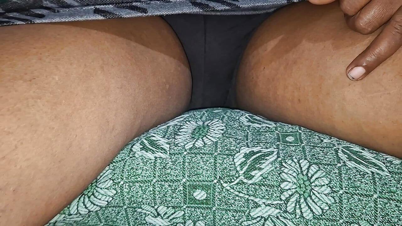 Indian maid with black panties
