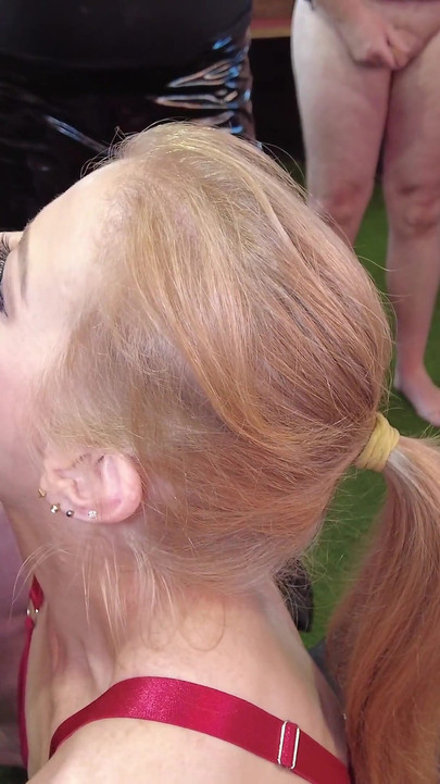 Sexy Blonde MILF Adores Being in the Middle of a Dick Circle