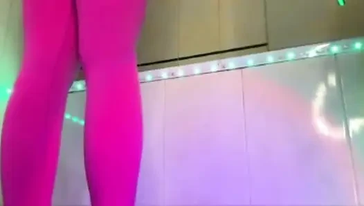 Crazy squirting in the leggings and cum