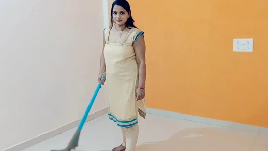 Desi girl's form fucked by the owner in desi style