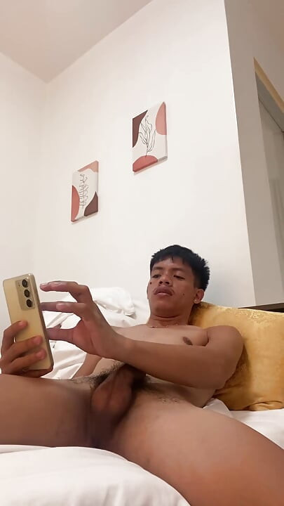 Filipino Twink Gets Hard, Jerking off to Explosive Cumshot