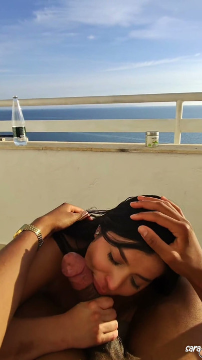 POV: I Fuck a BBC on the Balcony -blowjob and Fuck Hard in Doggystyle