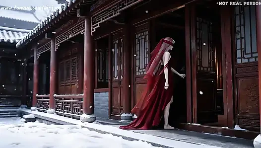 Третий эпизод серии "Беловолосая красотка" здесь! Абсолютно, чтобы заставить вас потерять контроль, получить экстремально, ИИ сгенерировано