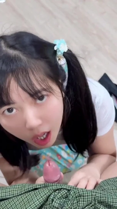 Thrilling moment from "Cute Horny Asian Girl try to seduce with her Teacher"
